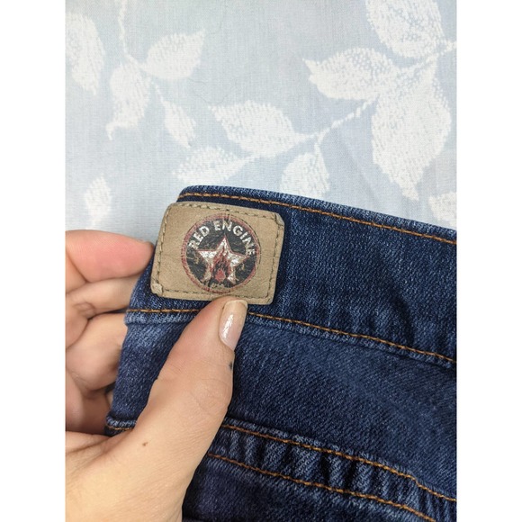 Red Engine Vintage Original Denim Mid Rise Flare Jeans Size 27 - Picture 6 of 7